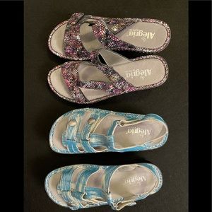 Two pairs of Alegria Women’s Wedge-style Sandal.
